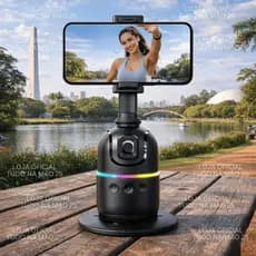 [ORIGINAL] GIMBAL DE MESA Suporte de Celular 360º Rastreamento Facial Automático IA Auto Tracking