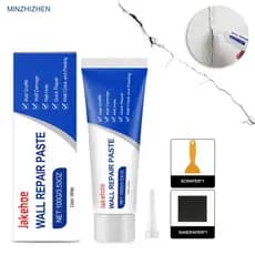 Kit De Reparo De Drywall , Furo De Parede E Pasta De Enchimento De Rachaduras , Massa Branca 100g Com Raspador Superfíci