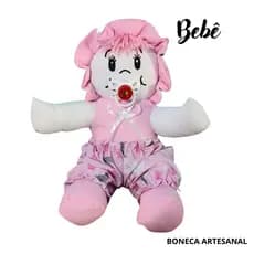 Boneca de Pano Bebê Com Chupeta ( A PRONTA ENTREGA ) - Infantil, Decoração, Quarto, Brinquedo