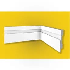 Rodapé Poliestireno 7cm x 90cm Kit 8 Unidades Acabamento Moderno Rende 7,2m Alta Durabilidade Decorativo