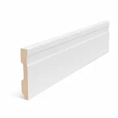 Kit 10 Unidades Rodapé Poliestireno Branco 7cm 90cm Rende 9m Durável Lavável Elegante Melhor Acabamento