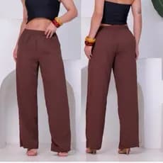 Calça Feminina Confortável Casual Básica Elástico na Cintura