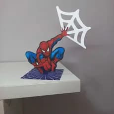 Aplique 3D Homem Aranha / Tag 3D Homem Aranha para caixinha acrílica 5cm, aplique em pé