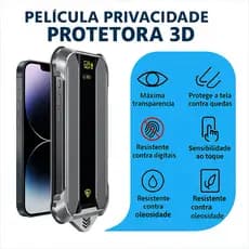 Pelicula 3d Privacidade com aplicador iPhone Todos Modelos