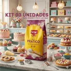 Kit com 3 Farinhas de Arroz Mix Prático Sem Glúten Schär 1kg