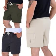 Short masculino cargo sarja bermuda masculina cargo brin streetwear