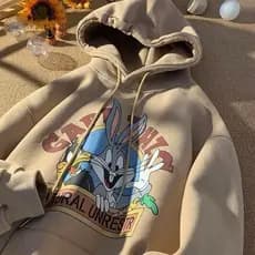 Moletom Blusa de Frio Unissex Premium Flanelado Canguru Americano Looney Tunes Streetwaer