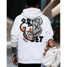 Moletom Blusa de Frio Unissex Premium Flanelado Canguru Capuz Básico Urso Bear Streetwaer
