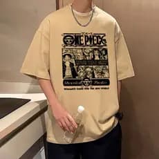Camiseta Premium Minimalista 100% Algodão Camisa One Piece After Time Streetwear Unissex