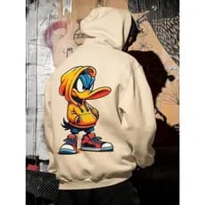 Moletom Blusa de Frio Premium Canguru Capuz Pato do Gueto Estilo das Ruas Streetwear Unissex