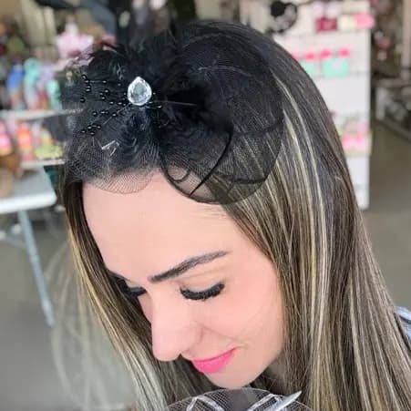 Chapéu Casquete Com Grampo Para Festa, Fantasia e Carnaval - Fascinador De Cabelo Elegante