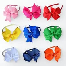Kit 9 Tiaras Arquinho Com Laço Gorgorão Para Cabelos Infantil Para Meninas Conforto E Sofisticação