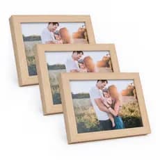 Kit 3 Portas Retrato 10x15 cm C/ Vidro Moderno Decorativo Horizontal e Vertical De Mesa Estante Foto
