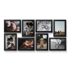 Kit 10 Porta Retrato 15x21 C/ Vidro Moldura Premium Decorativo Mosaico Composição Fotos Família
