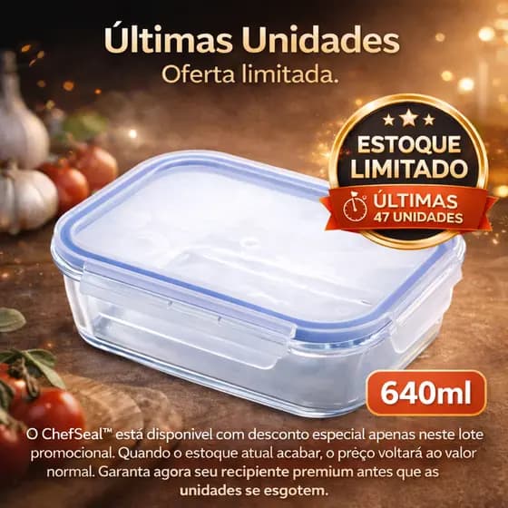 Pote Hermético de Borossilicato Retangular com Tampa 640ml SKU: V1066.U02 | EAN: 7908613103497