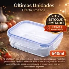 Pote Hermético de Borossilicato Retangular com Tampa 640ml SKU: V1066.U02 | EAN: 7908613103497