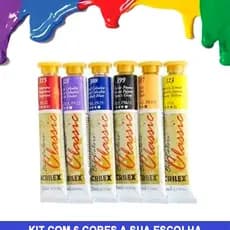 Kit 6 Tinta A Óleo Oil Colors Classic Acrilex 20ml