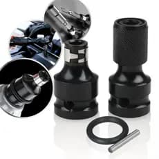 Kit 2 Adaptadores 1/2" para Bits 1/4" Haste Chave de Impacto Caixa Universal Parafusadeira Castanhas Engate Rápido