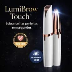 Caneta Depiladora de Sobrancelha Elétrica Sem Dor LED Recarregável USB LumiBrow Touch™ Portátil
