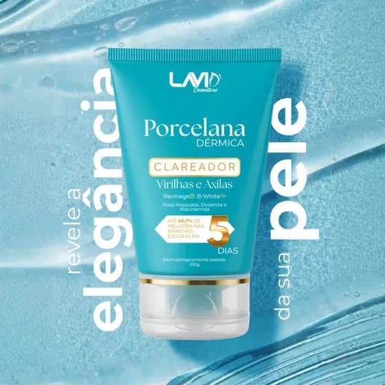 Clareador Virilhas e Axilas Porcelana Dérmica Lavid Cosméticos 100g