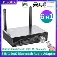 Bluetooth 5.3 Receptor E Transmissor De Fibra Óptica coaxial HIFI Adaptador De Áudio Antigo Conversor digital Para Analógico