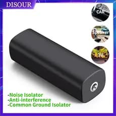 Disour 3.5MM AUX Audio Ground Loop Isolador De Ruído De 3.5MM Acessórios De Segurança Anti-Interferência Adaptador Estéreo De Som Limpo Para Receptor BT De TV Automóvel