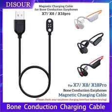 Fones De Ouvido De Condução Óssea Cabo De Carregamento Magnético Para X7/X8/X18pro Natação Fone Com Transmissão De Dados