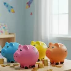 Cofre Porquinho Cofrinho De Porco Porta Moedas Em Cerâmica Decorada Para Crianças Promoção Mais Vendido