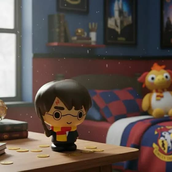 Cofre Harry Potter 3D Em Cerâmica Cofrinho Porta Moedas Decoração Quarto Potterhead