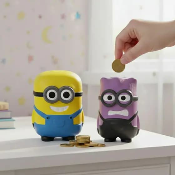 Cofre Decorativo Minions Em Cerâmica Decorada Cofrinho Infantil Decoração Quarto Promoção mais vendido