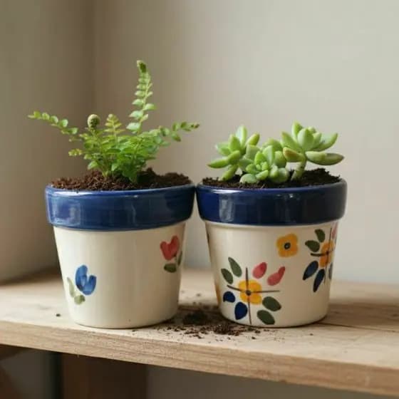 Vaso Vasinho Cachepô Mini cravo, Tulipa Floricultura Plantas de Cerâmica Para Jardim e Sala