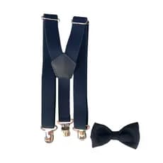 Kit suspensório e gravata infantil menino e menina premium - presilha, várias cores, ajustável
