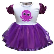 Vestido Mesversário/Aniversário Roxo - Fantasia - Bebê