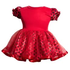 Vestido Joaninha Mesversário/Aniversario - Fantasia Festa - Bebê