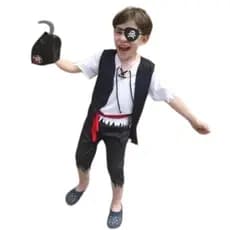 Fantasia Infantil Pirata Menino de 2 á 7 Anos - Festa