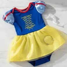 Body Branca De Neve de Bebê Tematico Mesversário - Festa
