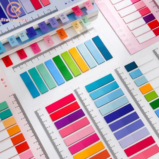200 Adesivos Anti-água PETColoridos, Notepad Brilhante De Folhas Soltas, Escritório De Estudantes.