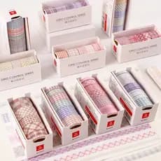 6 Rolos Por Conjunto Retro Xadrez Fita Adesivos Diário Etiquetas Datas Decorativas Caderno Cobre Diy Artesanal Cartão