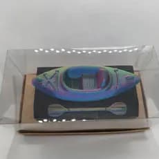 Miniatura de Caiaque Realista com Remo - Item de Decoração Náutica