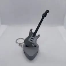 chaveiro Mini guitarra e porta palhetas