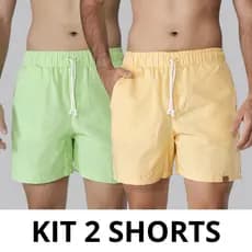KIT 2 Short Linho Masculino, Bermuda Modelo Mauricinho