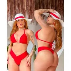 Conjunto Calcinha Efeito Lipo e sutia cortininha MODA PRAIA gringa Tiktok