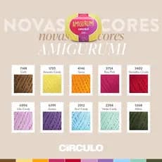 Fio Círculo Amigurumi 125g (254 metros) Novas Cores