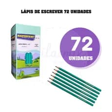 Lápis de Escrever Preto Nº2 Caixa Com 72 Unidades Material Escolar Escola Estudos Masterprint