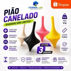 Kit Pião | Pião Festa Junina | Brinquedo Anti Estresse 3D