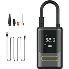 Mini Compressor De Ar Digital Portátil Recarregável Usb Bico Calibrador - Time