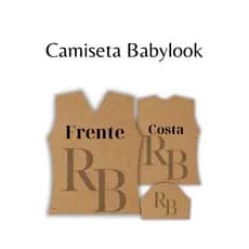 Molde de camiseta BabyLook gola V, Modelagem de camiseta Babylook gola V em papel kraft 90gm