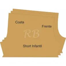 Molde de shorts infantil de futebol em papel Kraft 80 gr.