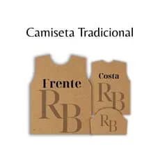 Molde de camiseta tradicional manga curta, Modelagem de camiseta tradicional manga curta em papel kraft 90gr