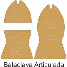 Molde de Balaclava, modelagem de Balaclava Básica e Articulada em papel Kraft 80 gr